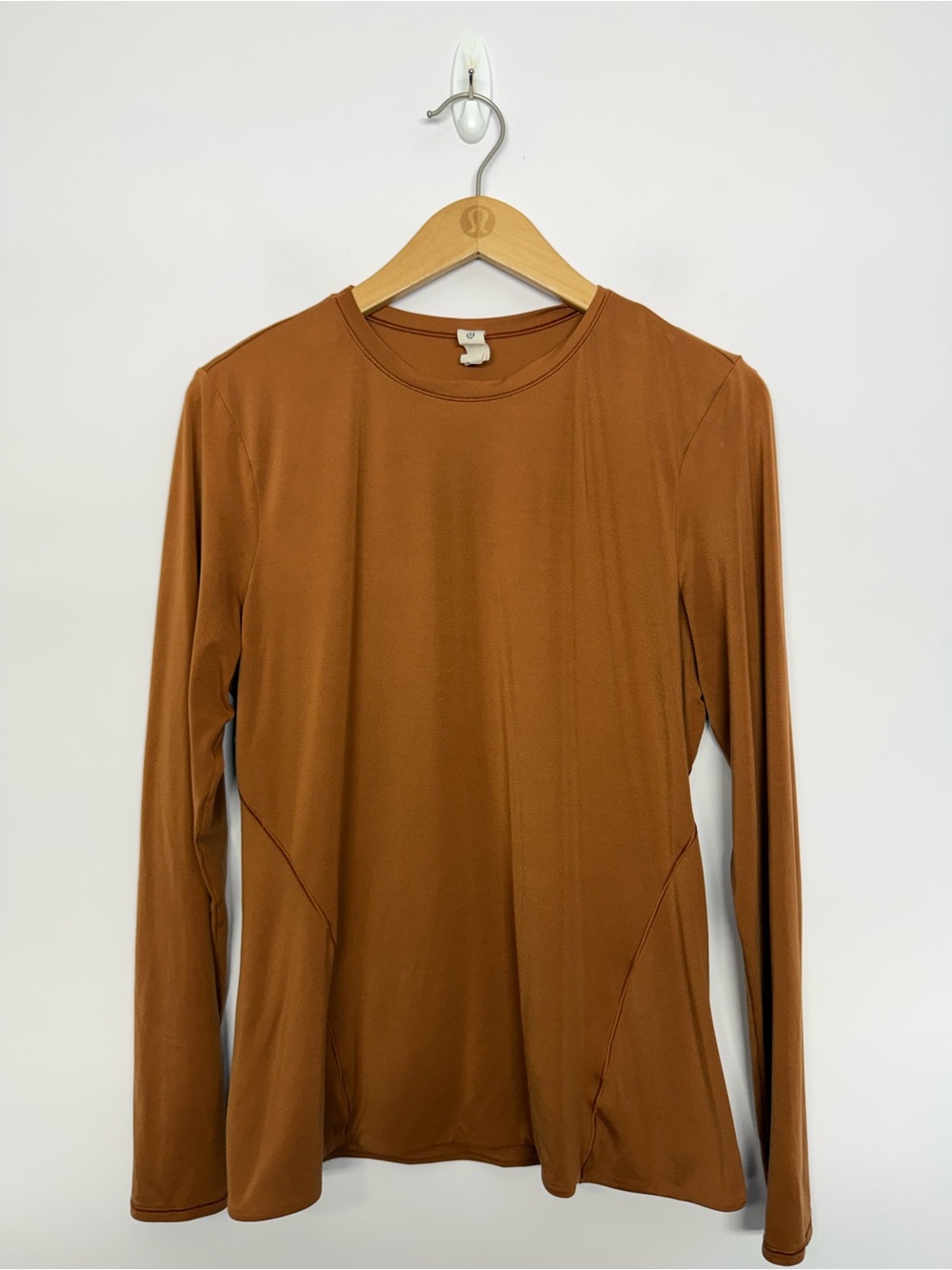 Lululemon Wundermost Ultra-Soft Nulu Crewneck Long-Sleeve Shirt Sable Sz XL